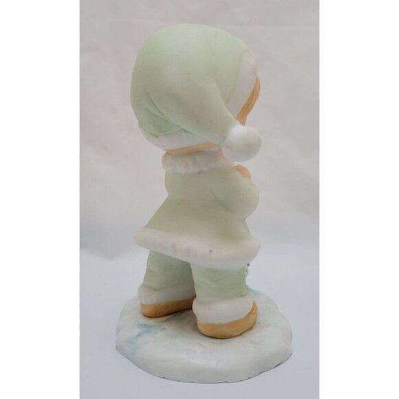 Homco Christmas Children "Precious Moments" 5613 - Boy Praying by Christmas Tree - Picture 6 of 9